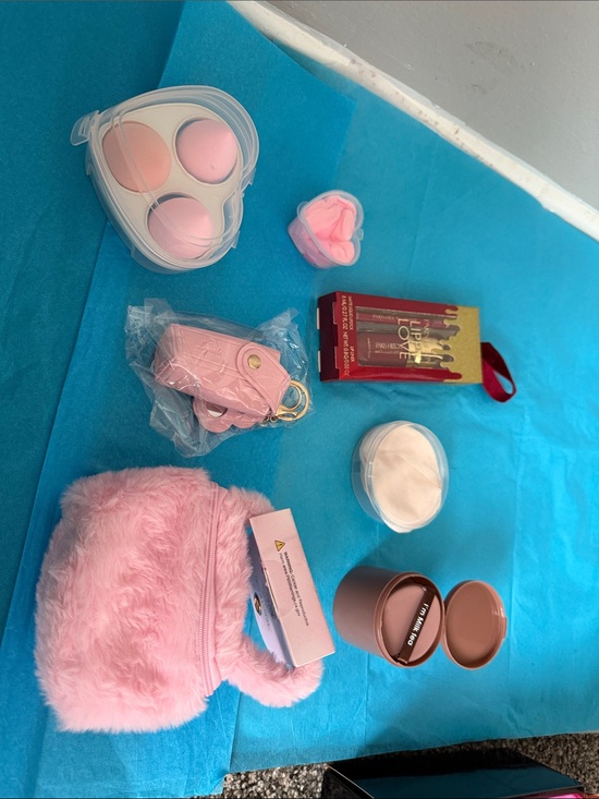Other - Kids Pink Fuzzy Purse and Accessories Set